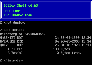 You never knew DOSBox could be used like this, did you...